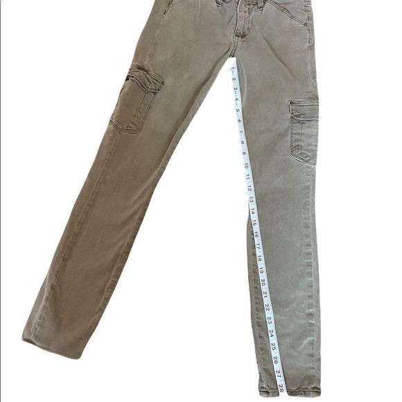 PAIGE DENIM Light Green Cargo Skinny Leg Mid Rose Casual Pant 27 - Picture 5 of 11